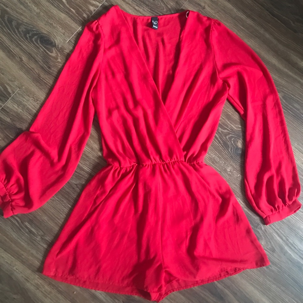 Red Short Jumpsuit